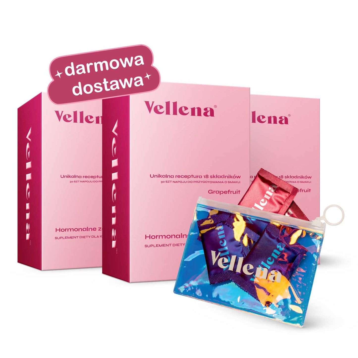 Zdrowie Hormonalne | napój dla kobiet 3-PACK + etui GRATIS | Grejpfrut