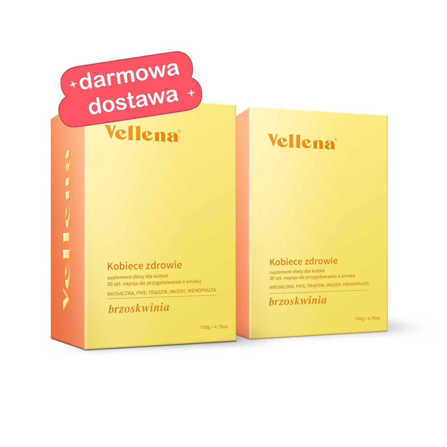 Kobiece zdrowie | Napój 2-PACK | Brzoskwinia | Vellena