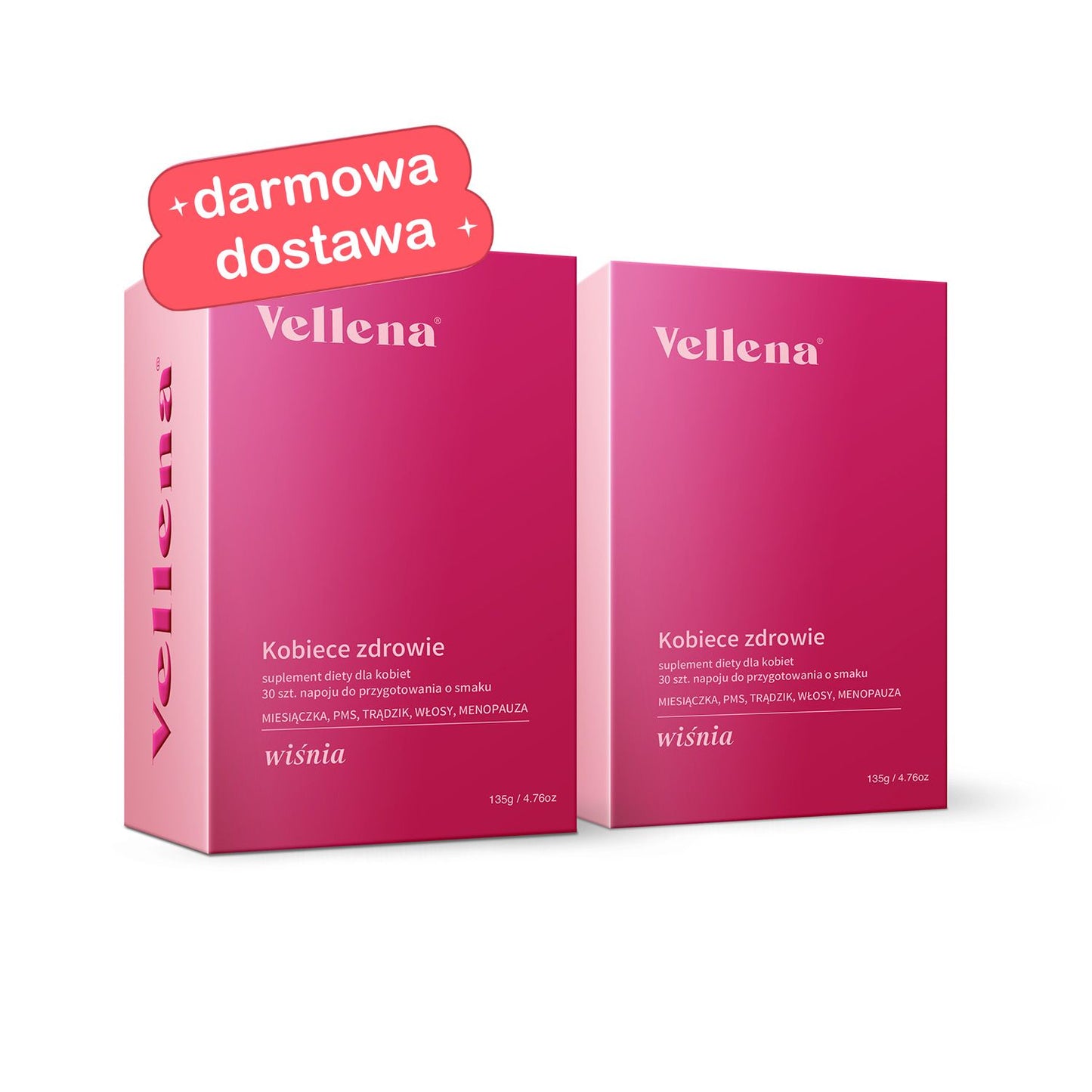 Kobiece zdrowie | Napój 2-PACK | Wiśnia | Vellena