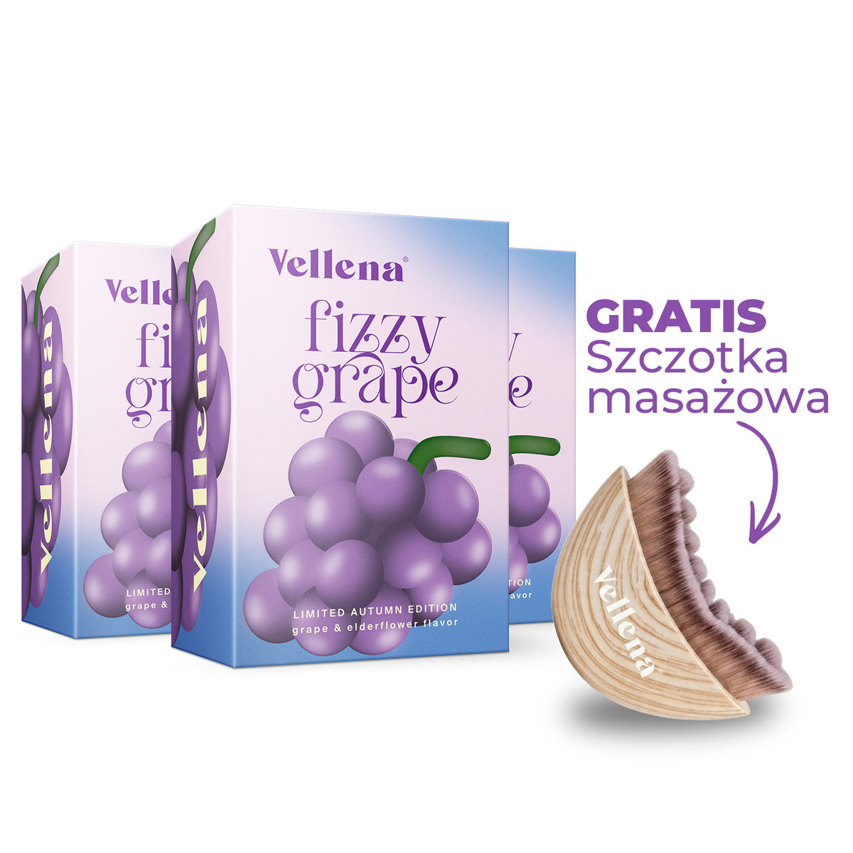 Kobiece zdrowie | Napój 3-PACK + PREZENT | Winogrono & Bez | Vellena