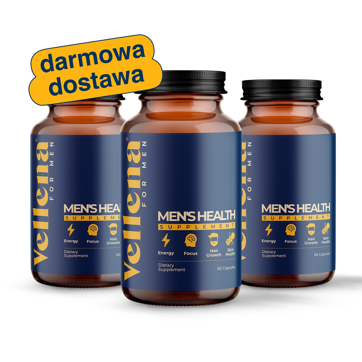 Męskie zdrowie | Kapsułki 3-PACK | Vellena for Men