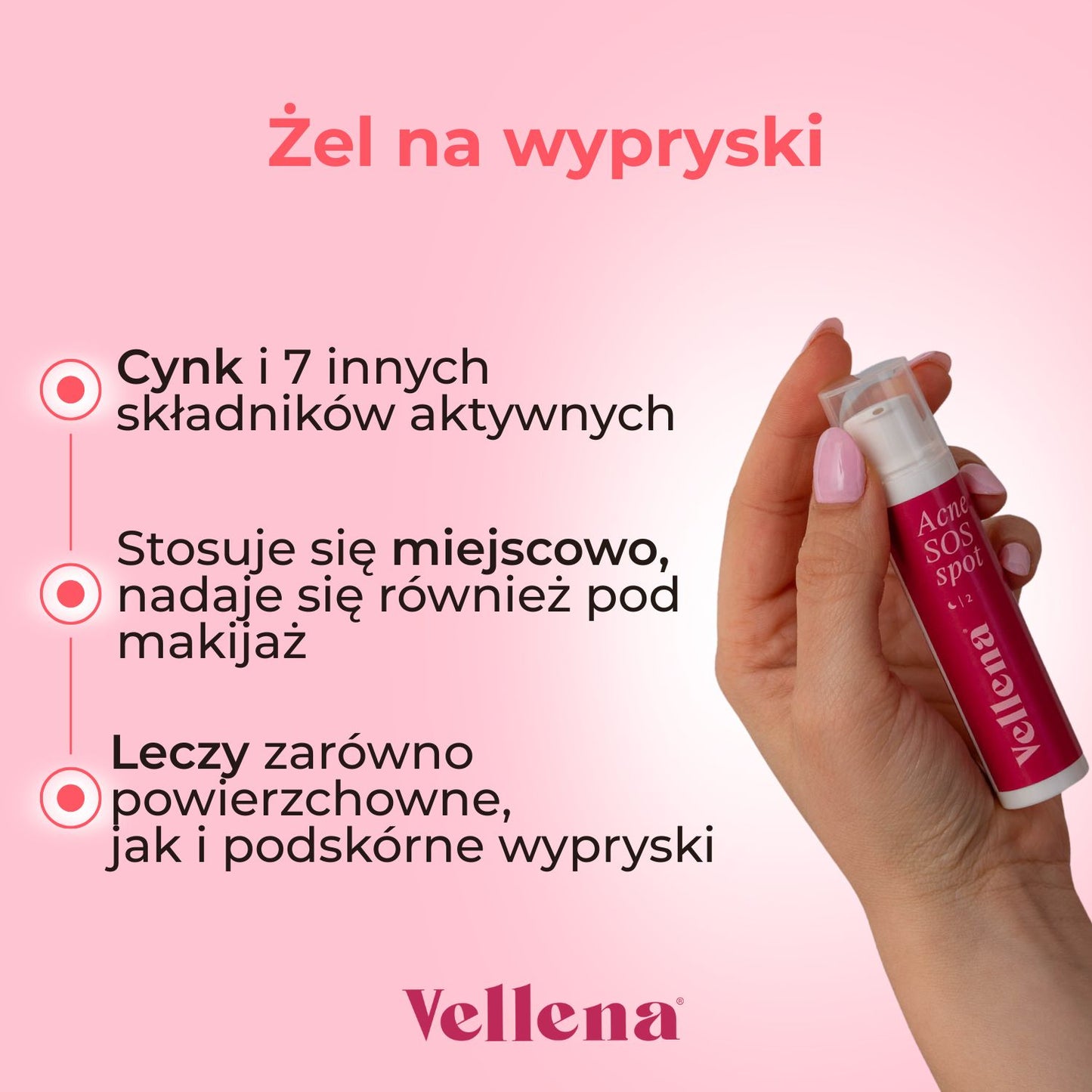 Żel na wypryski 15ml | Vellena