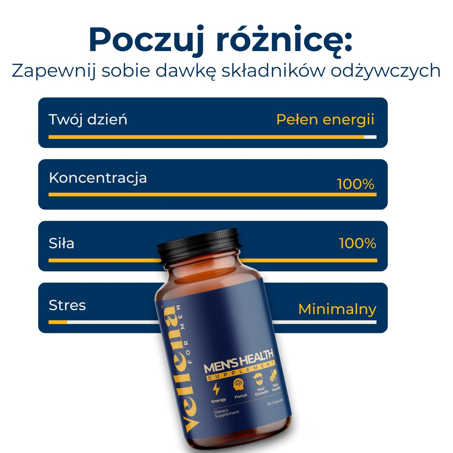 Męskie zdrowie | Kapsułki 2-PACK | Vellena for Men