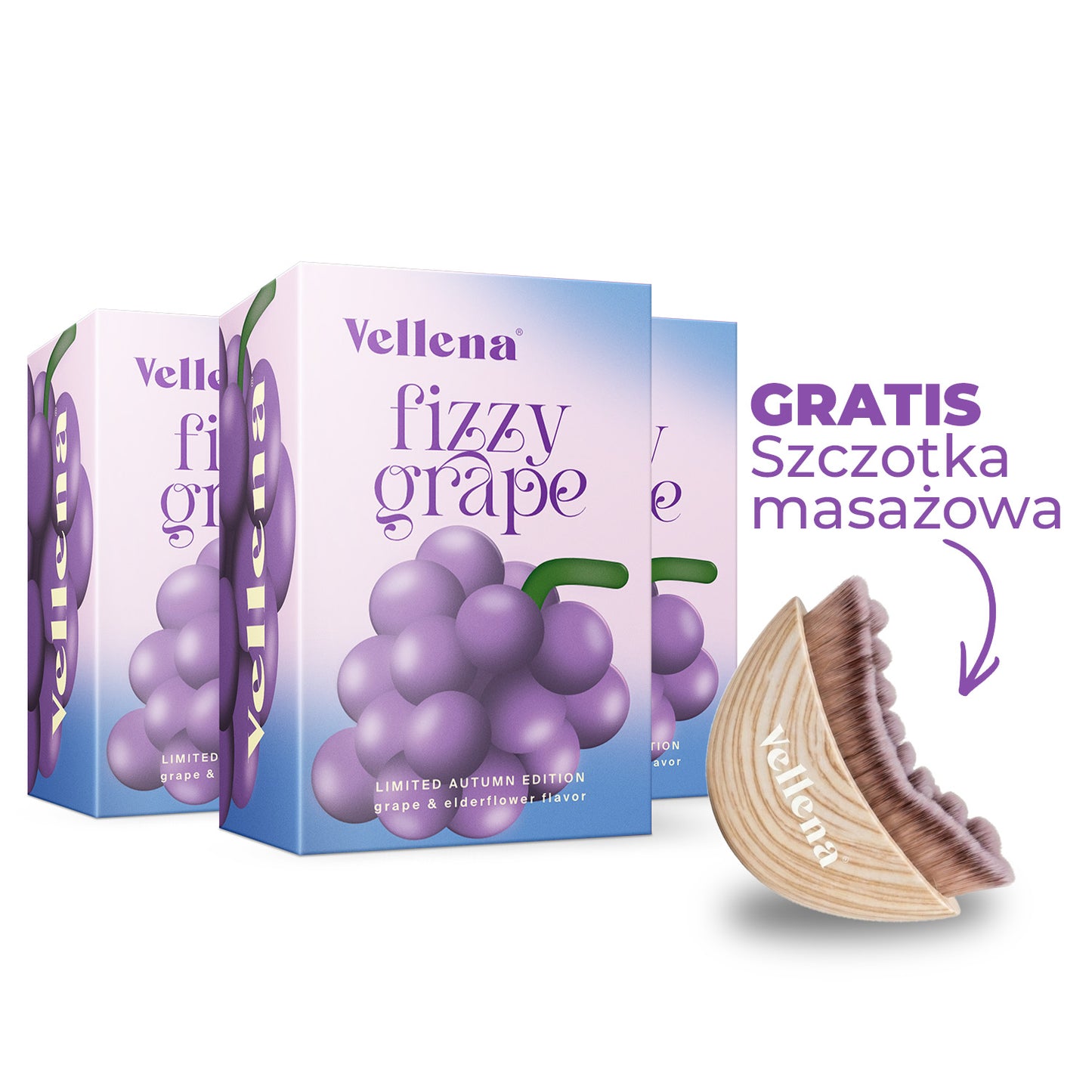 Kobiece zdrowie | Napój 3-PACK + PREZENT | Winogrono & Bez | Vellena