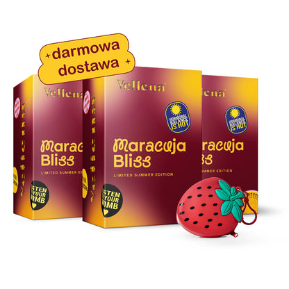Kobiece zdrowie | Napój 3-PACK + breloczek GRATIS | Marakuja | Vellena