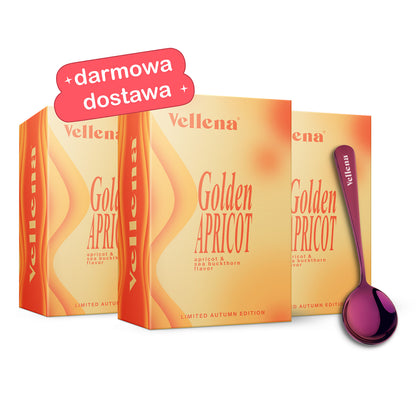 Kobiece zdrowie | Napój 3-PACK + łyżeczka GRATIS | Morela i Rokitnik | Vellena