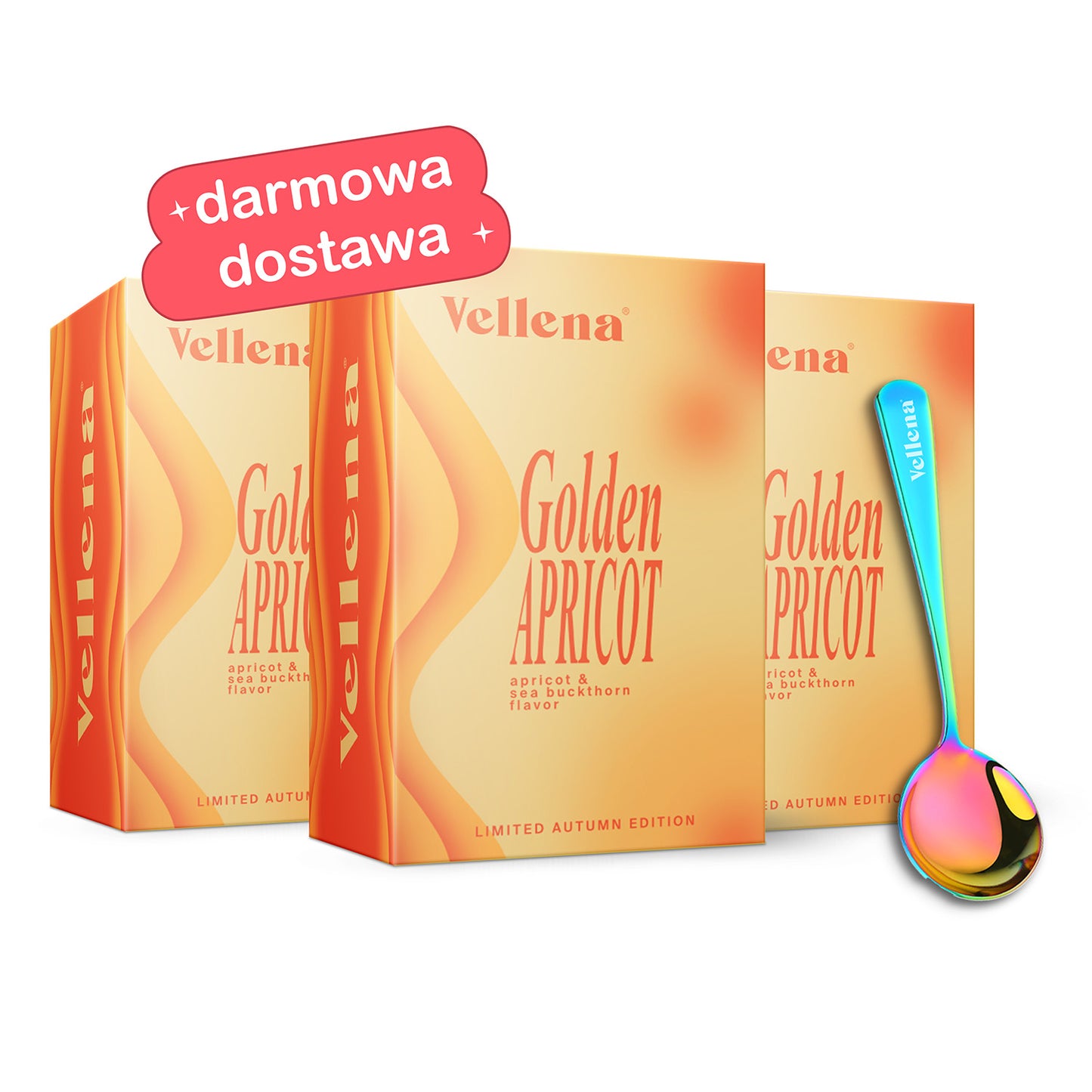 Kobiece zdrowie | Napój 3-PACK + łyżeczka GRATIS | Morela i Rokitnik | Vellena