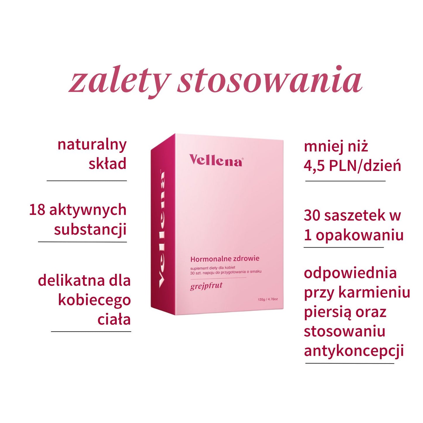 Zdrowie Hormonalne | napój dla kobiet 3-PACK + torba GRATIS | Grejpfrut