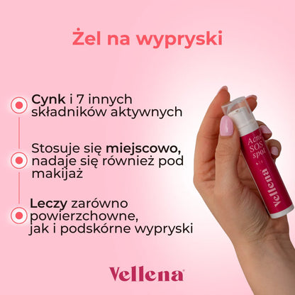 Duet pierwszej pomocy dla skóry | Kremowa maska + Żel na wypryski | Vellena