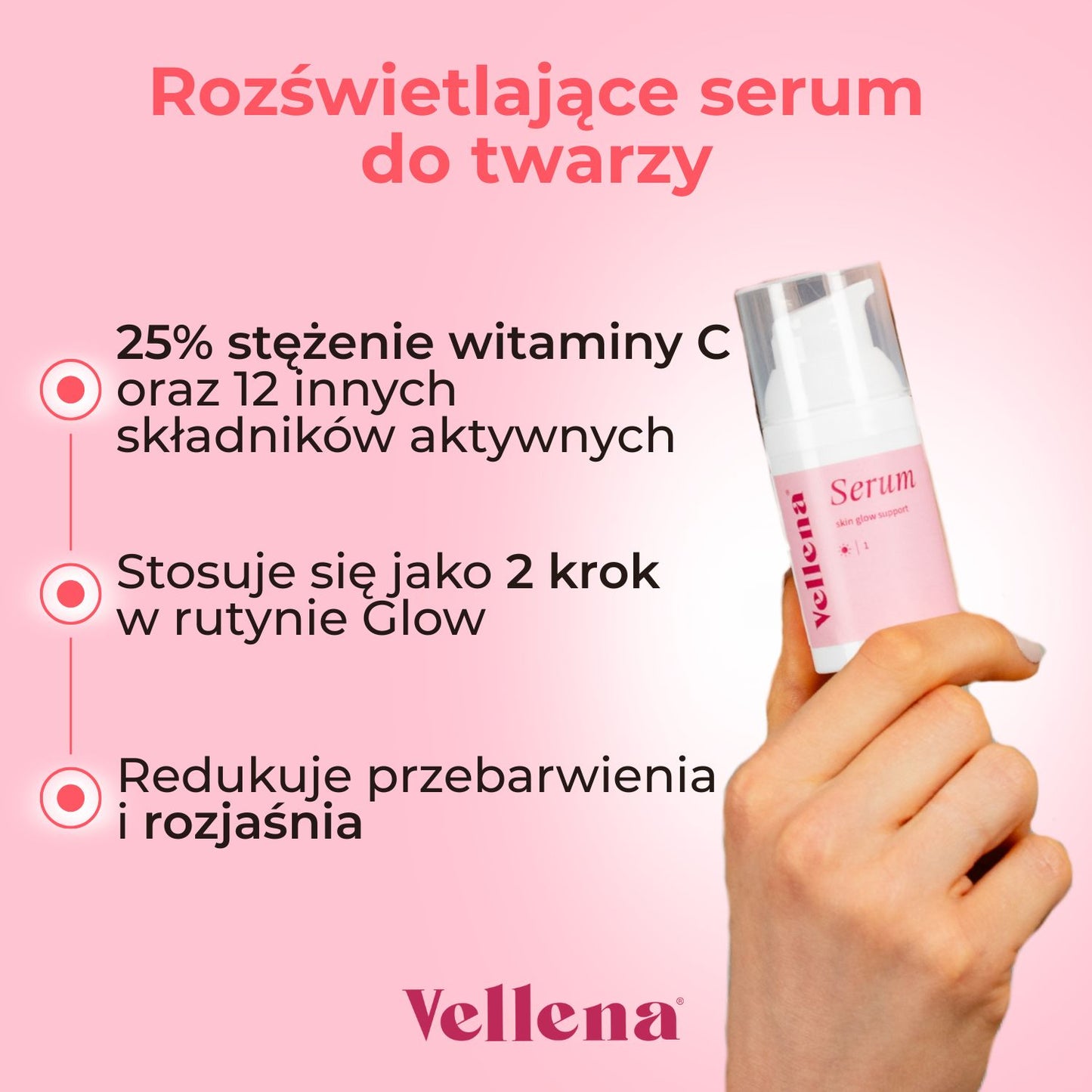 Duet rozjaśniający i odnawiający skórę | Serum Glow + Serum Repair | Vellena