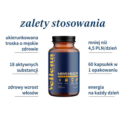 Męskie zdrowie | Kapsułki 2-PACK | Vellena for Men