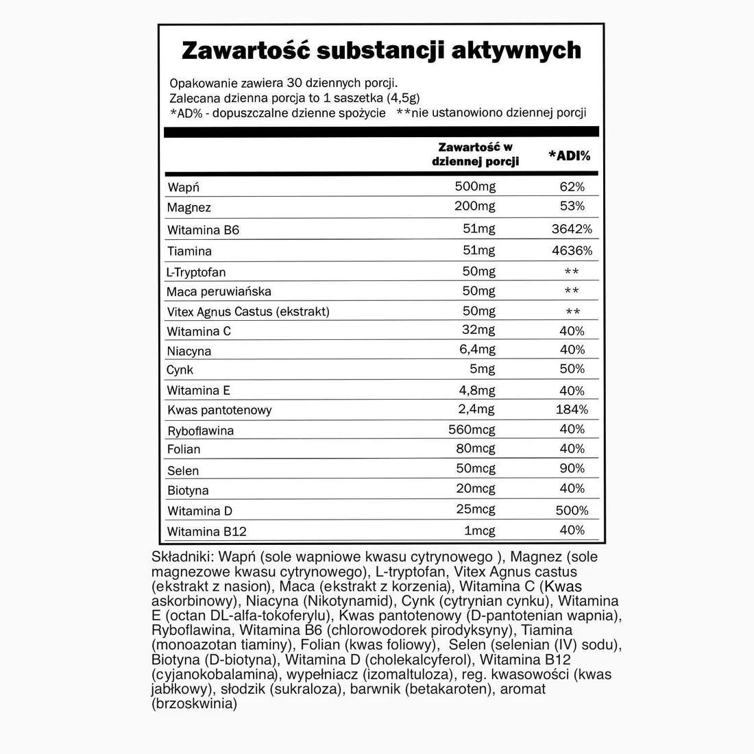 Zdrowie hormonalne | napój dla kobiet 2-PACK | Brzoskwinia