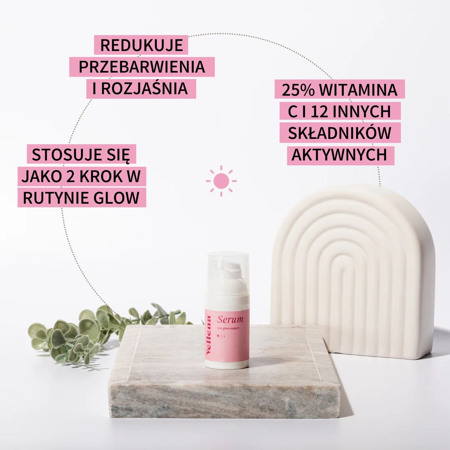 Rozświetlające serum do twarzy 30ml | Vellena