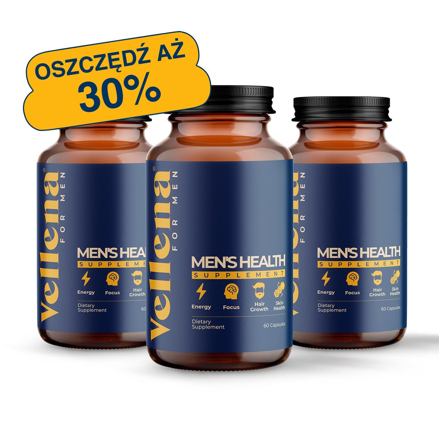 Zestaw promocyjny dla męskiego zdrowia | Kapsułki | Vellena for Men